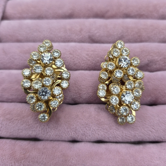 XL Rhinestone Statement Earrings - Picture 2 of 6